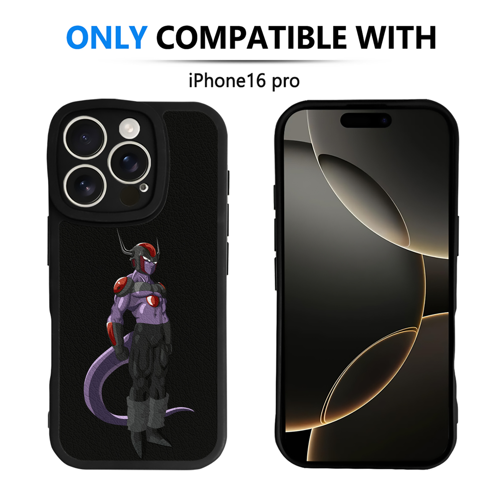 （画像用） ドラゴンボール フリーザ DRAGON BALL Frieza 【iPhone 16シリーズ対応】シリコンスマホケース（レザー調） 材質：シリコン